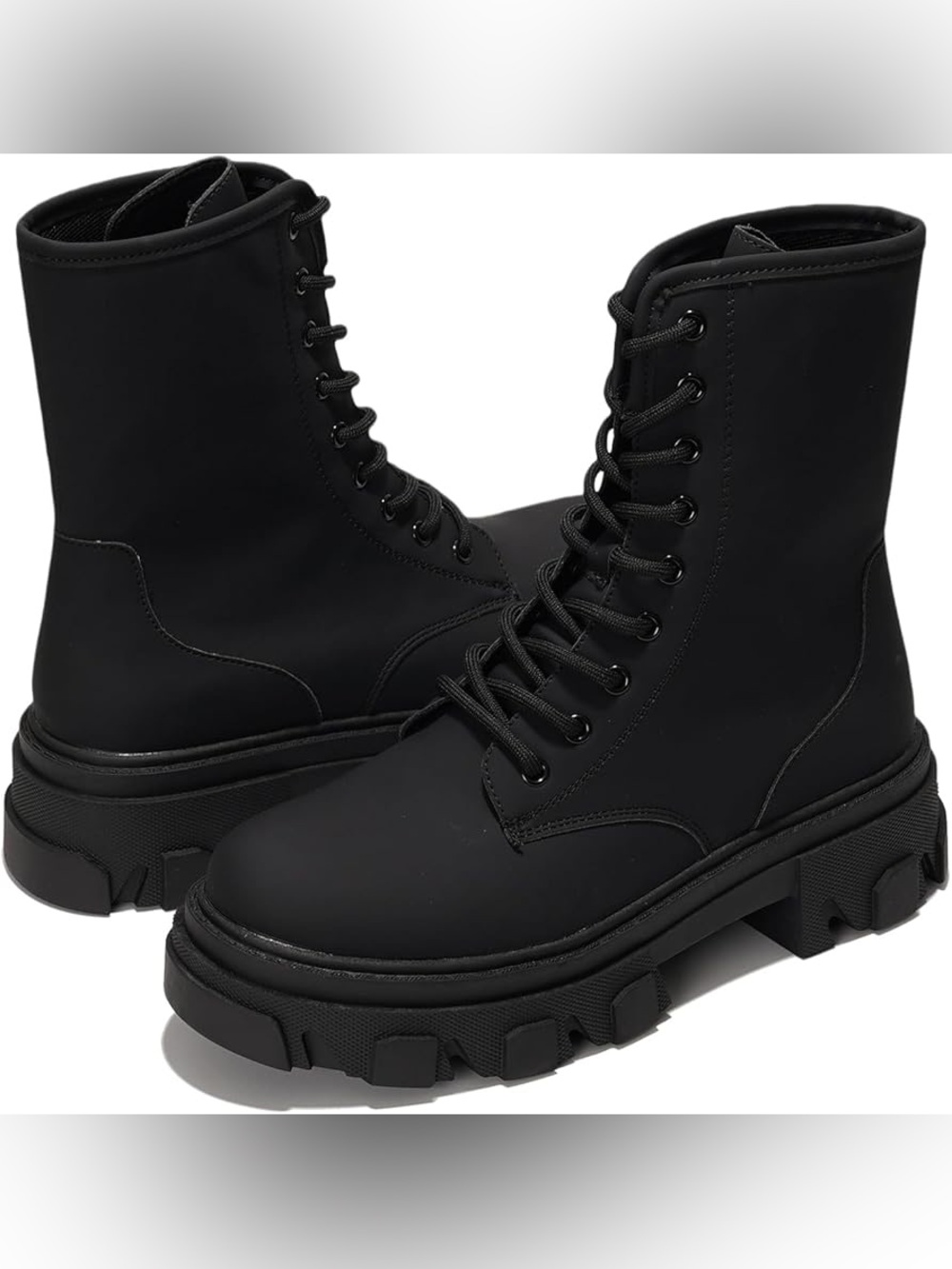 905. NEW SIZE 6 Cape Robbin Matte Black Platform Combat Boots